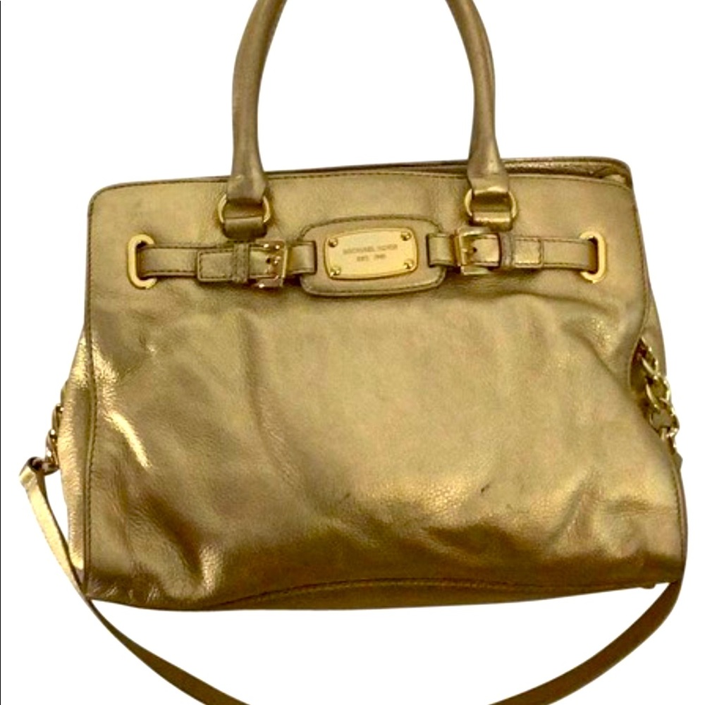 Michael Kors metallic Gold leather bag